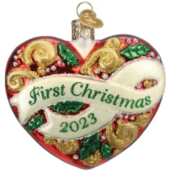 Discount 2023 First Christmas Heart Ornament - Engaged, Wedding, & Anniversary