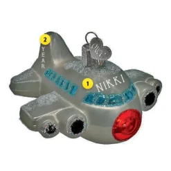 Outlet Airplane Ornament Glass - Transportation