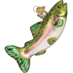 Fashion Old World Christmas Alpine Rainbow Trout Ornament -