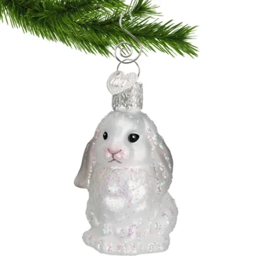 Store Baby Bunny Ornament - White - Animals