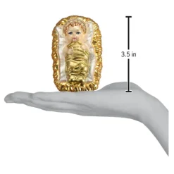 Discount Baby Jesus In Manger Ornament - Angels & Religious