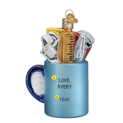Cheap Best Dad Mug Ornament - Family Members