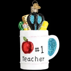 Store Old World Christmas Best Teacher Mug Ornament -