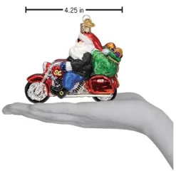 New Old World Christmas Biker Santa Ornament -