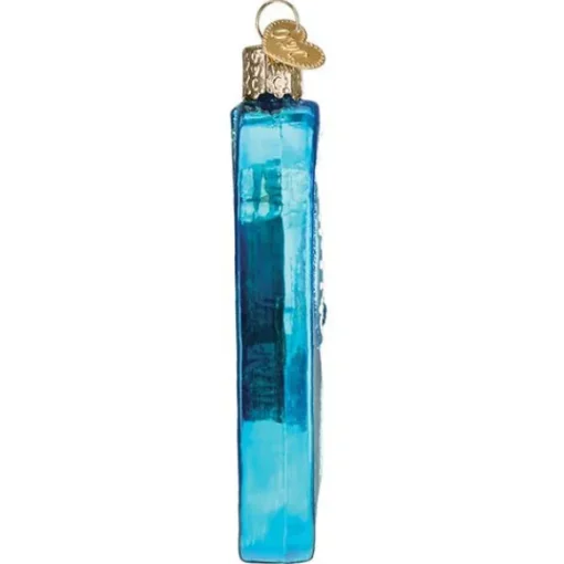 Fashion Blue Baby Bib Glass Ornament - Baby