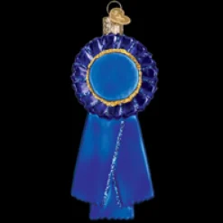 Clearance Blue Ribbon Ornament - School Days