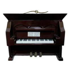Hot Brown Upright Piano Ornament Music