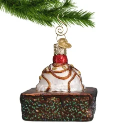 Fashion Old World Christmas Brownie A La Mode Ornament -