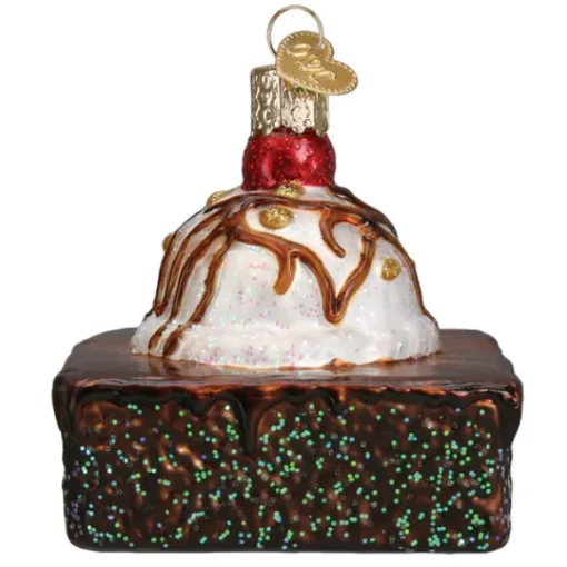 Fashion Old World Christmas Brownie A La Mode Ornament -