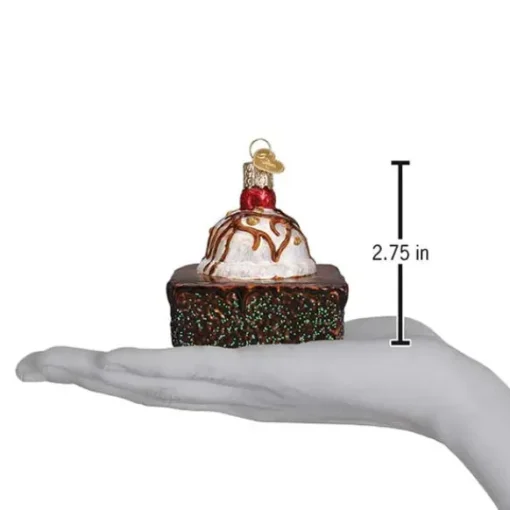 Fashion Old World Christmas Brownie A La Mode Ornament -