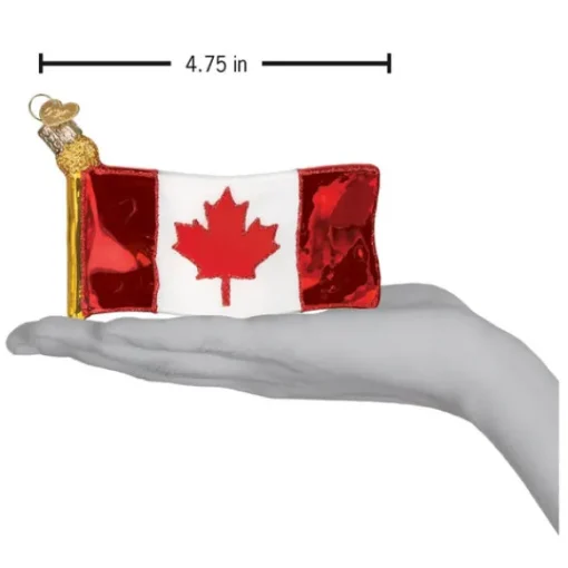 Fashion Old World Christmas Canadian Flag Ornament -