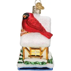New Old World Christmas Cardinal Birdhouse Ornament -