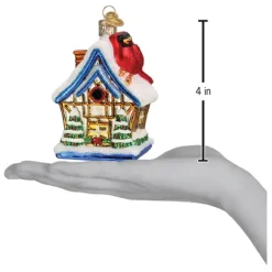 New Old World Christmas Cardinal Birdhouse Ornament -