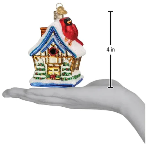 New Old World Christmas Cardinal Birdhouse Ornament -