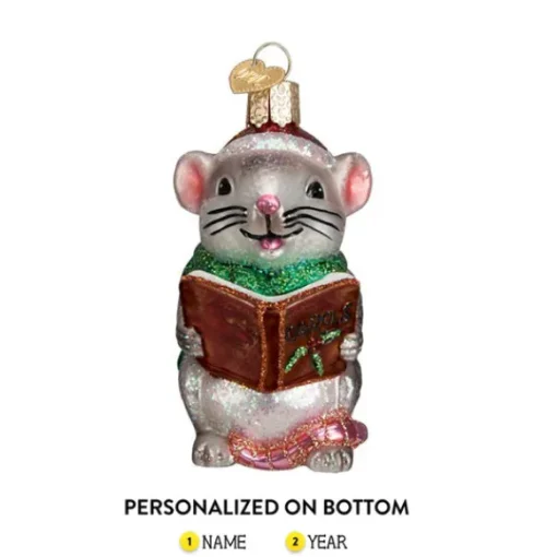 Online Old World Christmas Caroling Mouse Ornament -