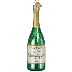 Online Champagne Bottle Ornament - Engaged, Wedding, & Anniversary