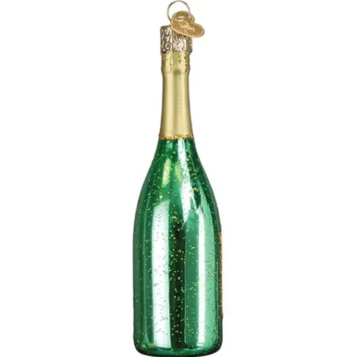 Online Champagne Bottle Ornament - Engaged, Wedding, & Anniversary