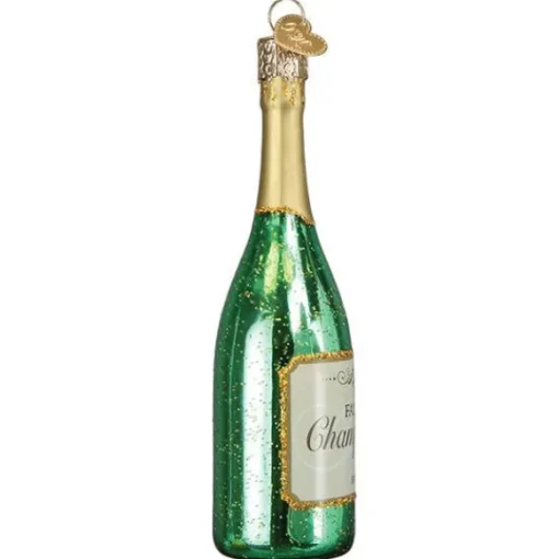 Online Champagne Bottle Ornament - Engaged, Wedding, & Anniversary
