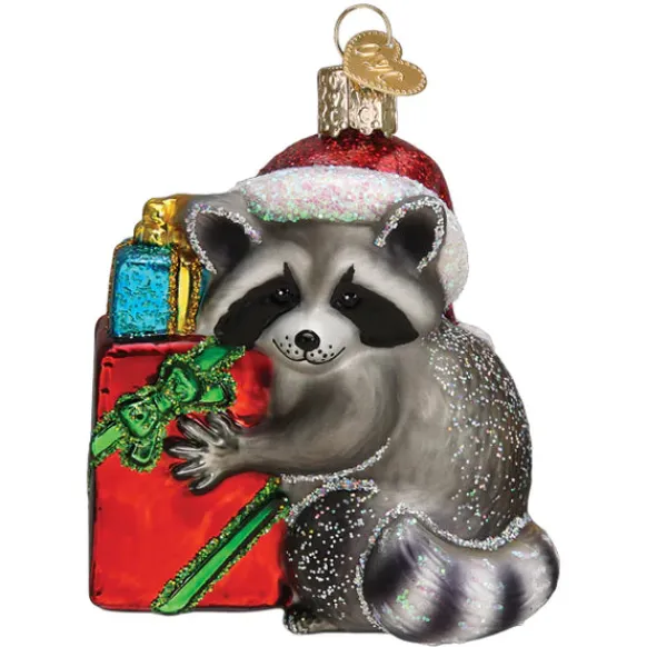 Fashion Christmas Bandit Raccoon Ornament - Animals