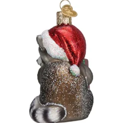 Fashion Christmas Bandit Raccoon Ornament - Animals