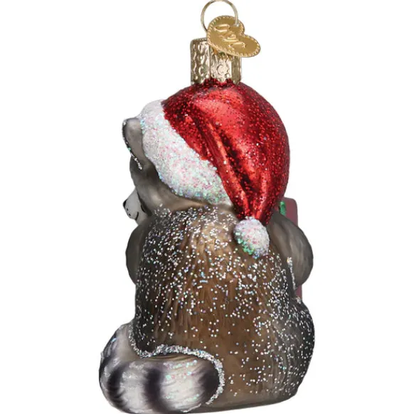 Fashion Christmas Bandit Raccoon Ornament - Animals