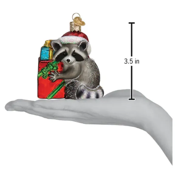 Fashion Christmas Bandit Raccoon Ornament - Animals