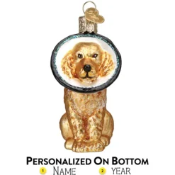 Fashion Old World Christmas Cone Of Shame Dog Ornament -