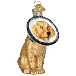 Fashion Old World Christmas Cone Of Shame Dog Ornament -