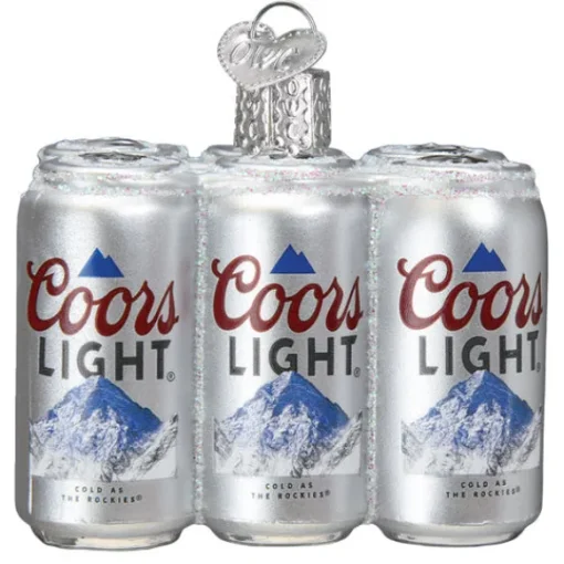 New Old World Christmas Coors Light Six Pack Ornament -