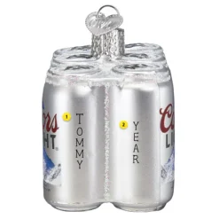 New Old World Christmas Coors Light Six Pack Ornament -