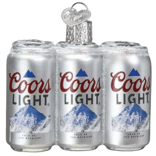 New Old World Christmas Coors Light Six Pack Ornament -