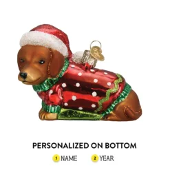 Outlet Old World Christmas Dashing Dachshund Ornament -