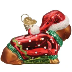 Outlet Old World Christmas Dashing Dachshund Ornament -