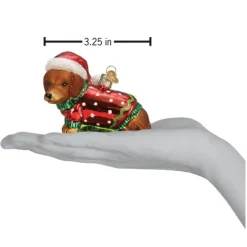 Outlet Old World Christmas Dashing Dachshund Ornament -