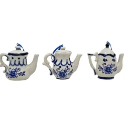 Cheap Delft Blue Teapot Ornament Household