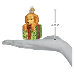 Best Sale Old World Christmas Doodle Puppy Surprise Ornament -