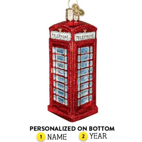 Clearance Old World Christmas English Phonebooth Ornament -