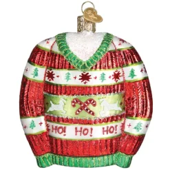 Online Old World Christmas Festive Christmas Sweater Ornament -