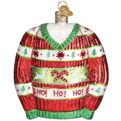 Online Old World Christmas Festive Christmas Sweater Ornament -