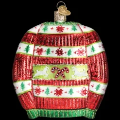 Online Old World Christmas Festive Christmas Sweater Ornament -