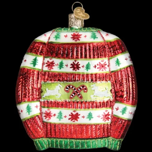 Online Old World Christmas Festive Christmas Sweater Ornament -
