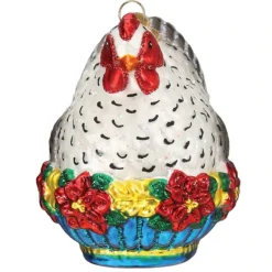 Sale French Hen Ornament - Horse & Farm