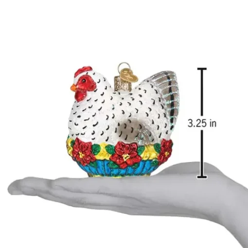 Sale French Hen Ornament - Horse & Farm