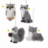 New Furry Gray Woodland Animal Ornament Animals