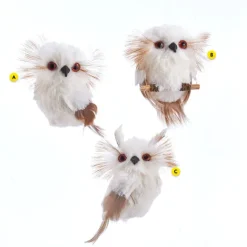 Sale Fuzzy Owl Ornament Garden, Birds & Insects