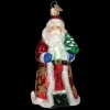 Online Old World Christmas Glistening Golden Santa Ornament -