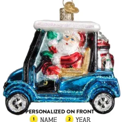 Online Old World Christmas Golf Cart Santa Ornament -