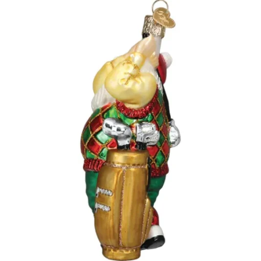 Fashion Old World Christmas Golfing Santa Ornament -