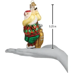 Fashion Old World Christmas Golfing Santa Ornament -