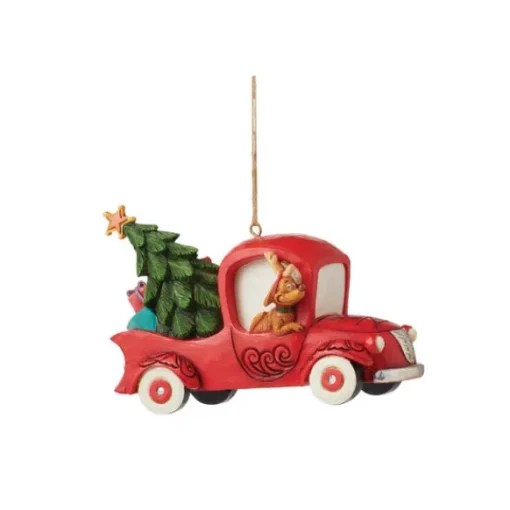 Cheap In Red Truck Ornament - Jim Shore Jim Shore